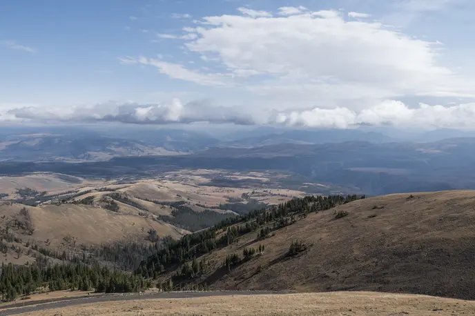 Mount Washburn from Dunraven Pass
